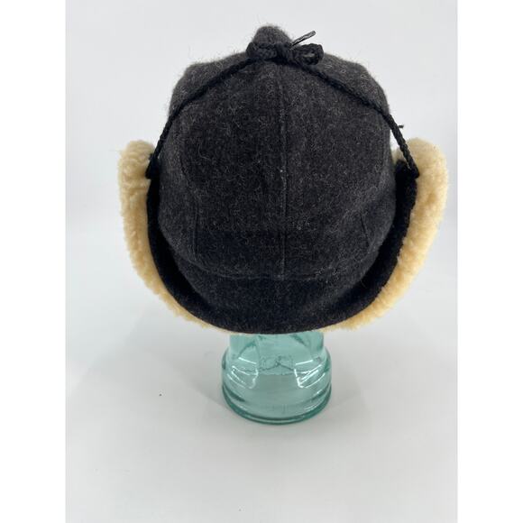 Filson Double Mackinaw Wool Cap Sz XL Dark Gray Shearling Insulated Winter - Picture 3 of 8
